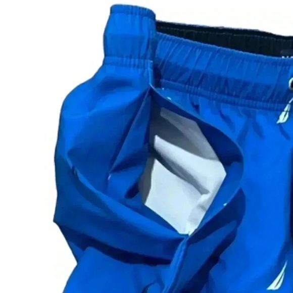NEW Nautica Swim Performance Board‎ Shorts Blue Swim Trunks Mens Sz XXL NWT - Picture 3 of 11